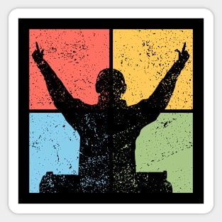 DJ Pop Art Design - Retro Music Lover Art Sticker